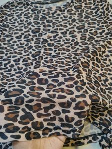 Newme leopard print mesh top