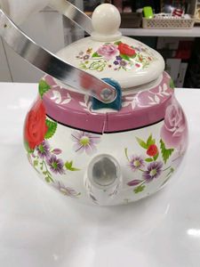 Enamel Floral Kettle