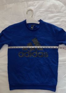 Adidas M size men's Blue Camo Logo Sweatshirt