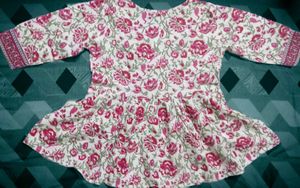 Boho Floral Print Tunic Top