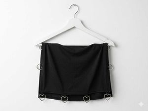 Black Heart Detail Tube Top