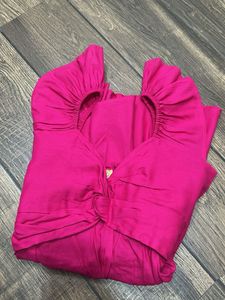 Magenta Top with Knot Detail ( Brand New)