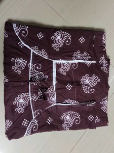 green, yellow, brown cotton nighty