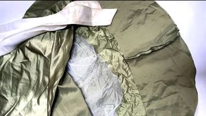 Elegant Olive Green Gown with White Sash