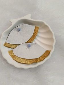 Evil Eye Beaded Fan Earrings