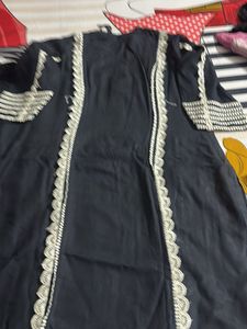 Black Kurta Set with Mirror Work