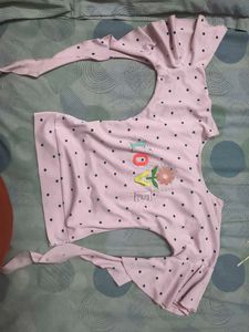 Cute Pink Polka Dot Top for 7-9 years girl