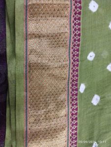 No Use pure cotton bandhini saree.