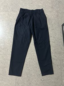 Classic Formal Navy Blue Straight Fit Trousers