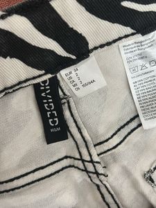 Women's Zebra Print Wide Leg Jeans