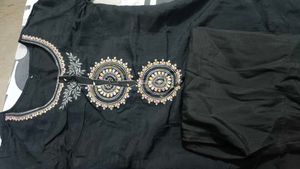 Elegant Black Kurta Set with Embroidery