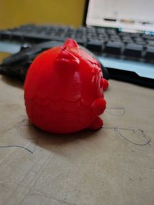 Cute Red Owl Figurine coin box