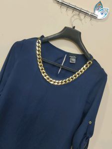 Embellished Navy Blue Top