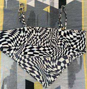 H&amp;M Checkered Bandana Top