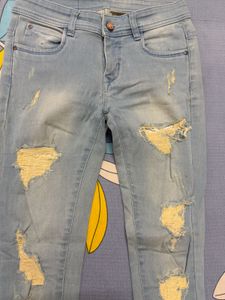 Light Wash Distressed Jeans