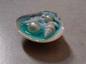 Seashell Pearl Fridge Magnet