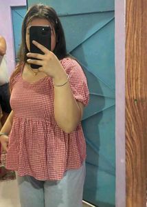 Women Chaked pink / Red 🍒 Top