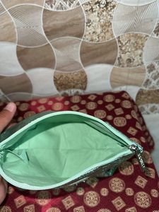 Shimmering Mint Green Pouch