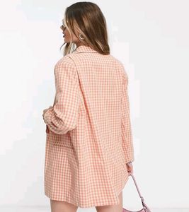 Plaid Blazer Chequered
