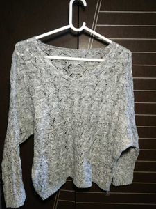 Chic Grey Knitted Sweater