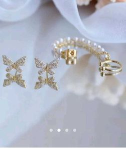 Sparkling Butterfly Ear Cuffs
