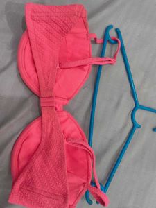 Bright Rose Pink Bikini Top