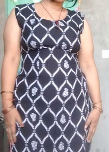 Black Printed Kurta