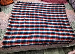 Unisex Plaid Scarf with Fringes