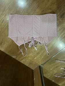Pink Corset Style Crop Top