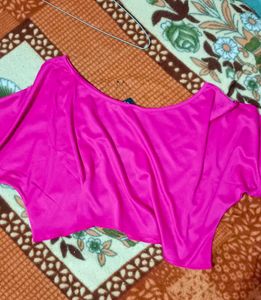Hot Pink Asymmetric Top