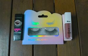 MAC Kajal, False Eyelashes & Blur Liquid Lipstick