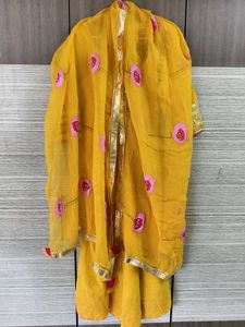 Yellow Kurta Set with Dupatta 4XL