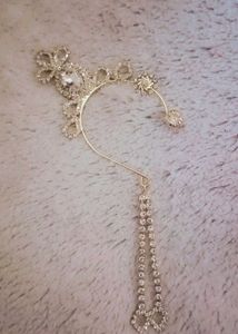 Sparkling Ear Cuff and Dangle Earrings Set