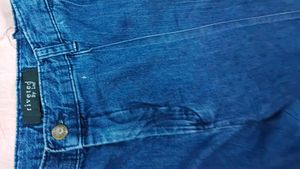 High-Waisted Wide Leg Blue Jeans