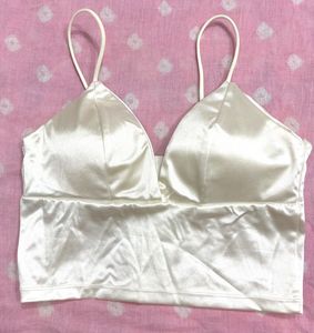 White Satin Cami Top
