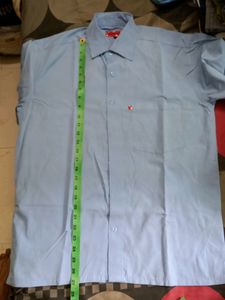 LIGHT BLUE FULL SLEEVE L SIZE SHIRT GENTLY USED.