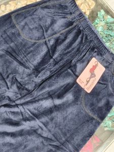 Cozy Blue Velvet Pajama Pants