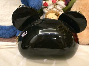 Mickey Mouse Inspired Black Patent sling bag