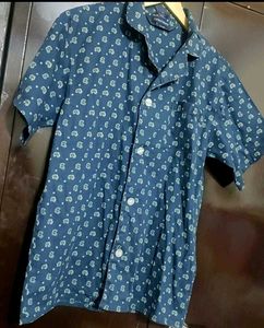 Navy Blue Half Sleeves Shirt For 40 Chest