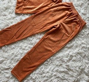 Cozy Orange Velvet Lounge Set