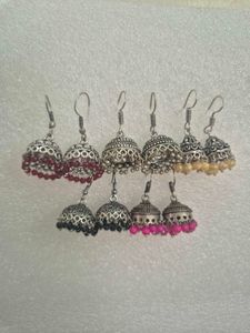 Set of 6 Indian Jhumka Earrings - Unused