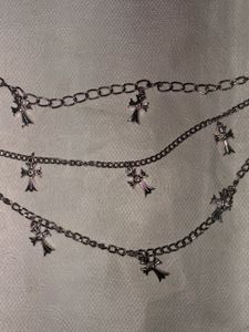Y2k layered denim chain
