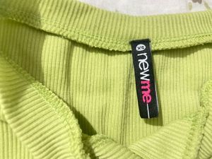 Lime Green Ribbed Co-ord Set