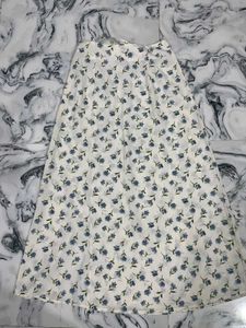Blue Floral Print Crop Top