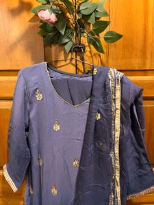 Elegant ombre Blue gotta patti Set with Dupatta