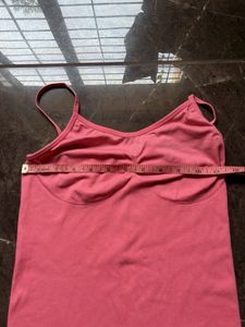 Pink Camisole With Built-in Bra