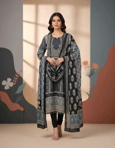 Printed Kurta Set with Dupatta L and xxl