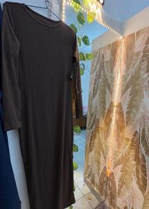 Ribbed Long Sleeve Maxi Dress