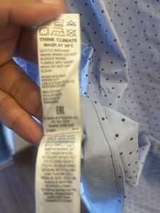 m&amp;s formal Polka Dot Button-Up Shirt