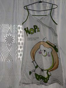 Cute Bear Print Sleep Dress